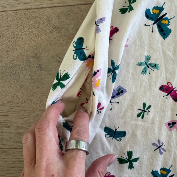 Girls Hanna Andersson Ruffle Neck Swing Dress size 4 - Picture 3 of 5